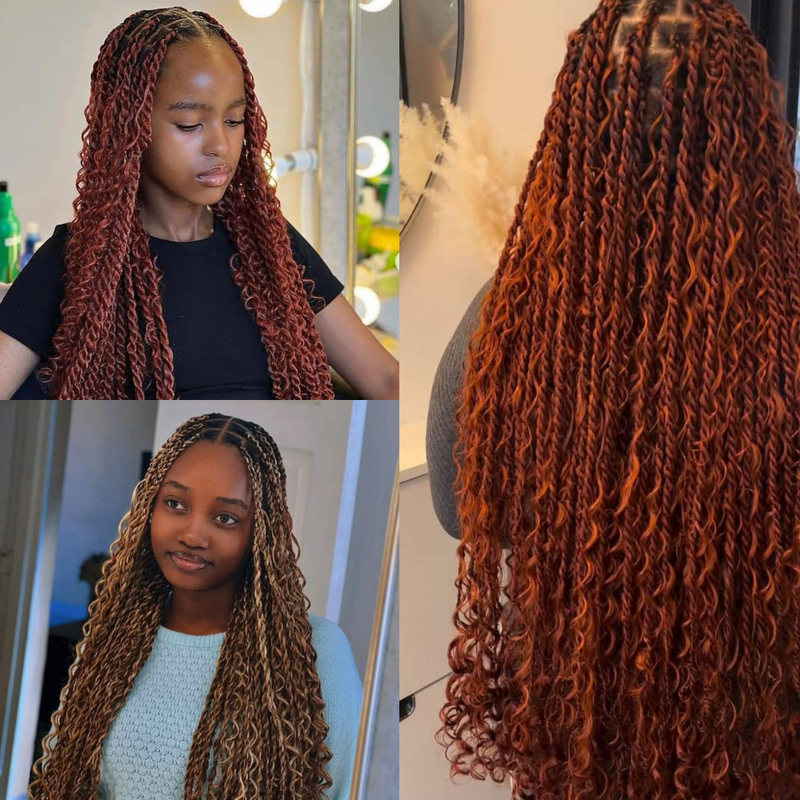 Shoulder length island braids