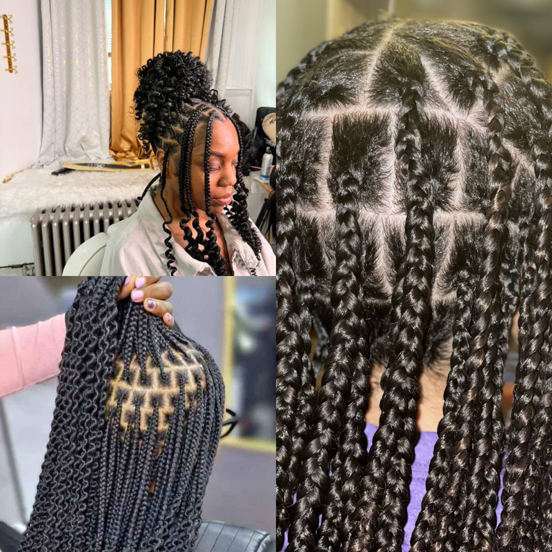 Medium butt length Knotless